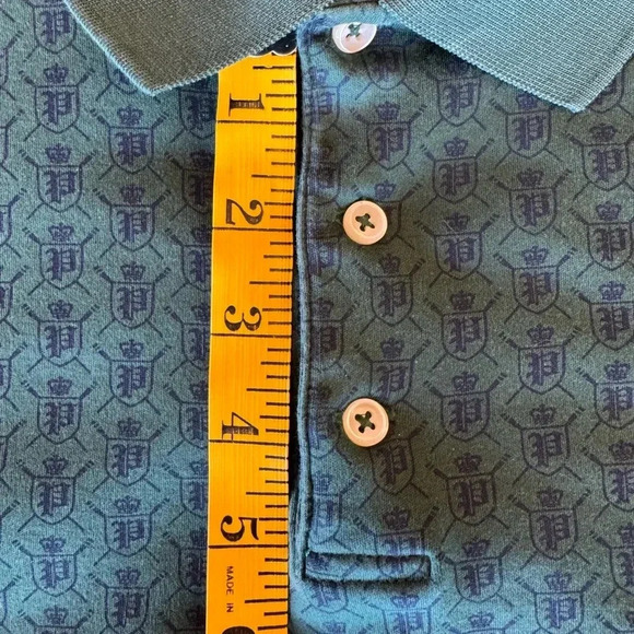Polo Ralph Lauren Mens Polo Green Crest all over print size Large classic fit - Picture 2 of 7
